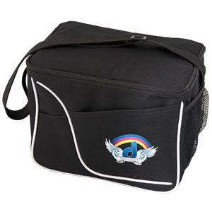 CB5032-AMBER COOLER BAG-Black with White Accents